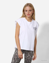 Top - Spadlá ramena - bílá