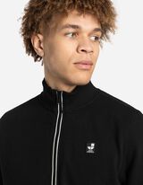 Sweatvest - Label - zwart