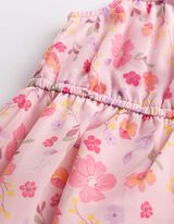 Robe - Mousseline de soie - ros&eacute; tendre 