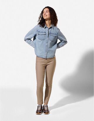 Hose - Skinny Fit - braun