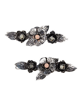 Damen Haarspange mit Bl&uuml;ten-Applikationen