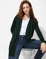 Cardigan lung - Buzunare patch - Verde