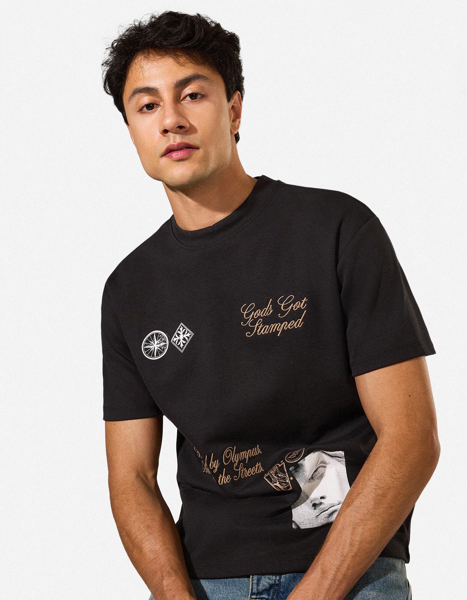 T-Shirt - R&uuml;ckenprint - schwarz
