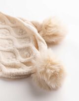 Schal - Zopfstrick - Beige