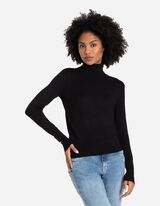 Pulover - Viskozna me&scaron;anica - crna