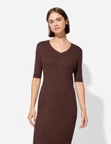 Abito - Misto viscosa - marrone scuro