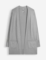 Longcardigan - Feinstrick - Grau