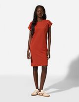 Kleid - gerade geschnitten - Rost