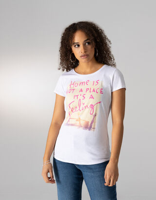 T-shirt - Imprim&eacute; - blanc