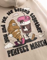 Kleid - R&uuml;ckenprint - beige