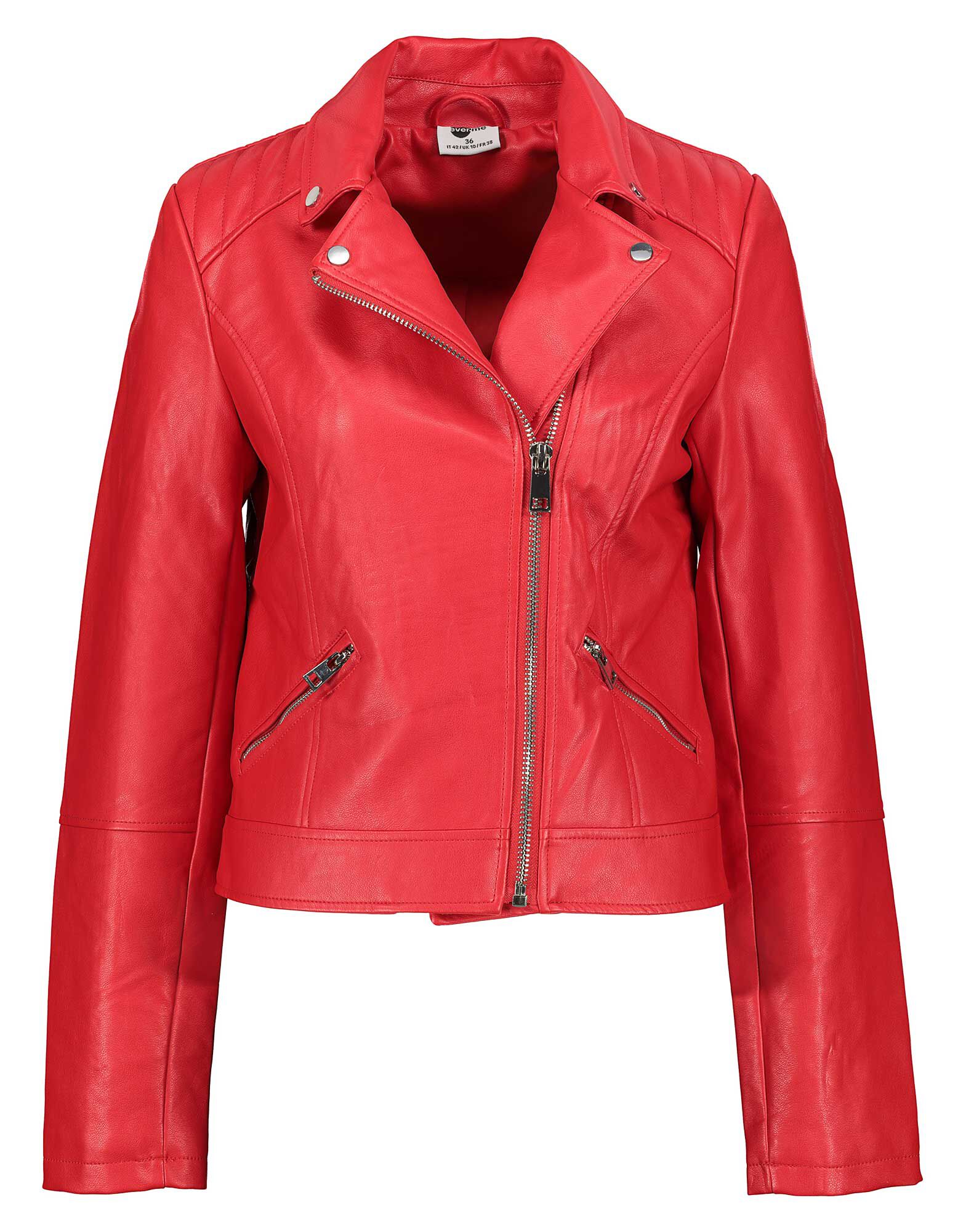 bikerjacke rot