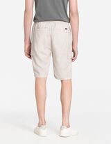 Pantaloncini cargo - Misto lino - beige