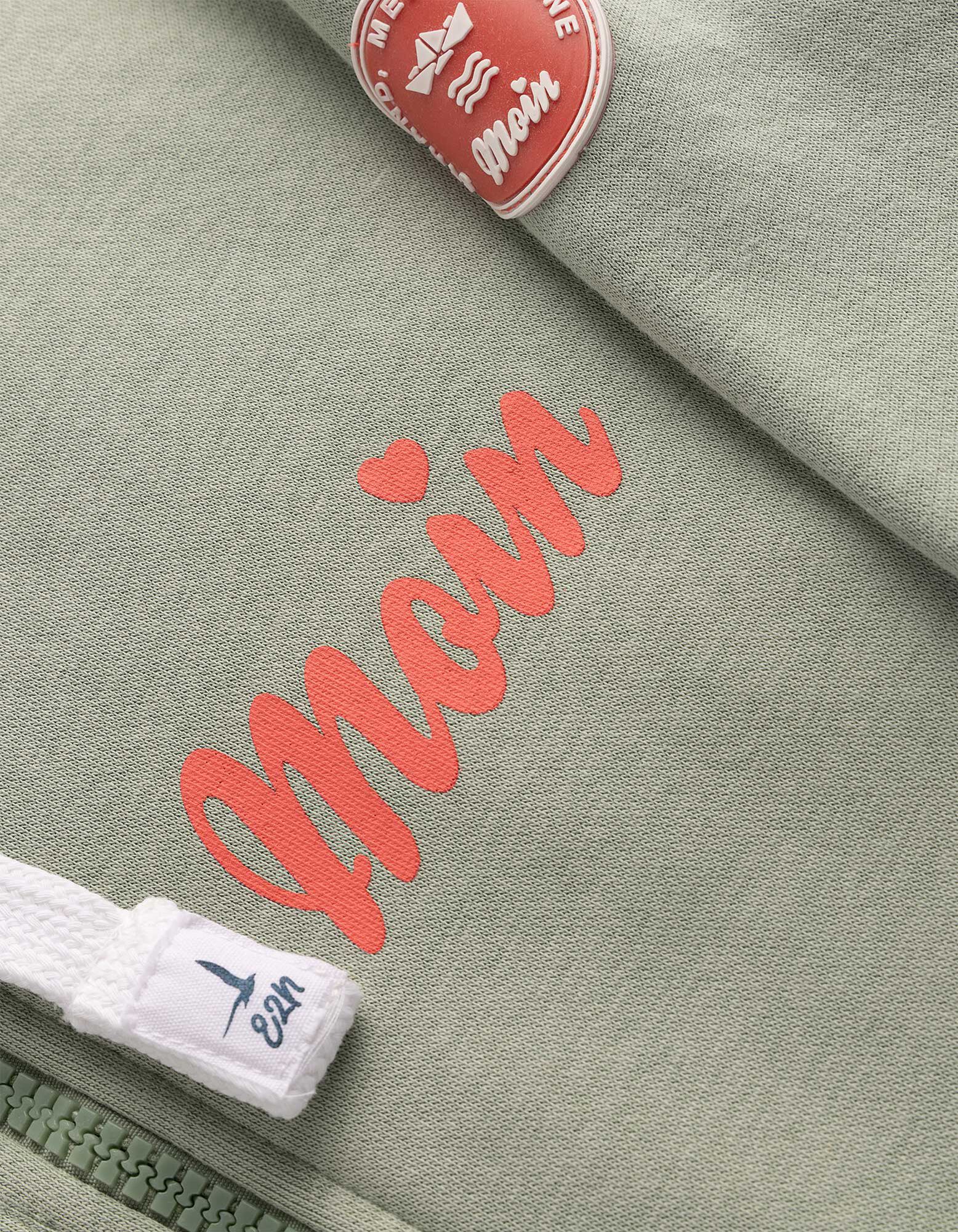 Sweatjacke - Stickerei - gr&uuml;n