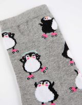 Socken - Allover-Muster - hellgrau