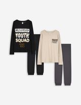 Pyjama Set aus Langarmshirt und Hose  - 2er-Pack