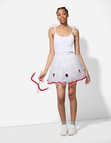 Kost&uuml;m - Rock&nbsp; - Herzen - wei&szlig;