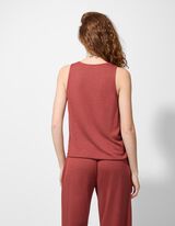 Stricktop - Knopfleiste - dunkelrot