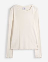 Langarmshirt - einfarbig - Off-White