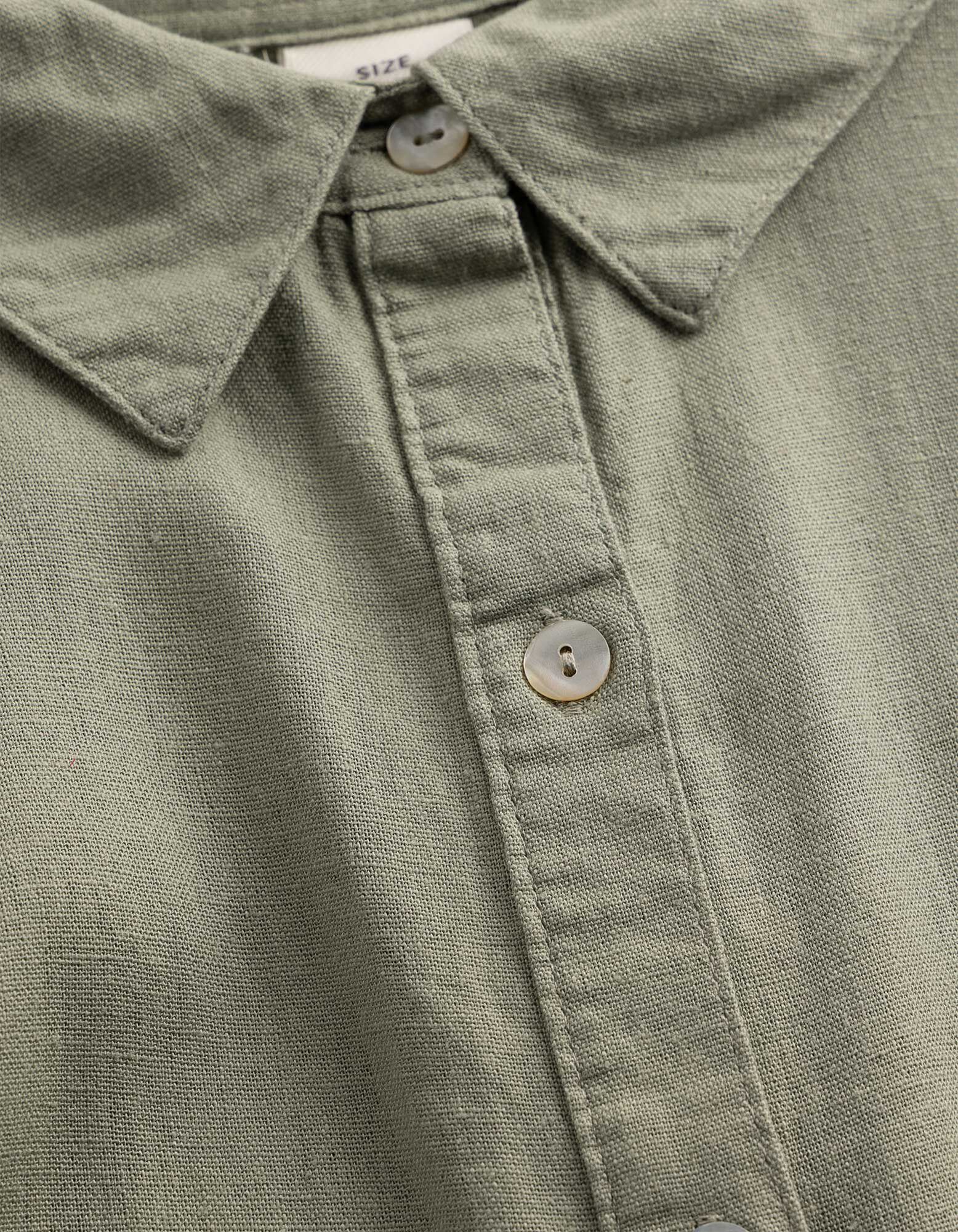 Kleid - Hemdkragen - Gr&uuml;n