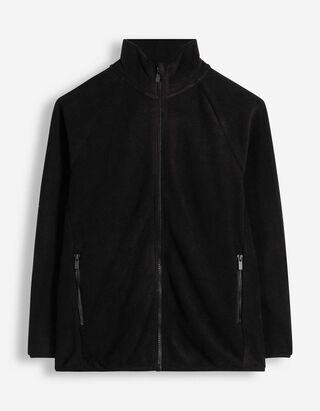 Fleecov&aacute; bunda - Nadměrn&yacute; střih Oversized Fit - Čern&aacute;