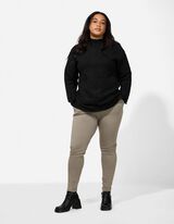 Dugi pulover - Bočni prorez - crna