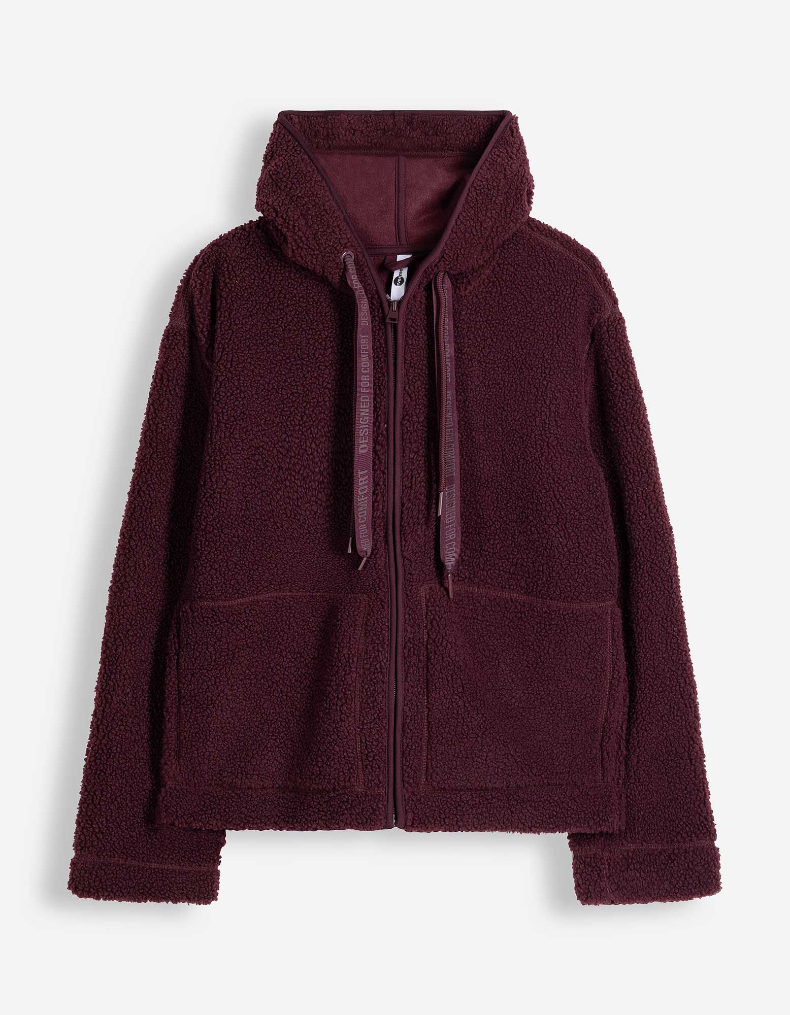 Sweatjacke - Teddyfell - Lila
