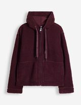 Sweatjacke - Teddyfell - Lila