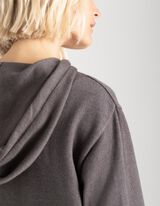 bluza z kapturem - mieszanka wiskozowa - ciemny szary