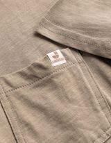 T-Shirt - Brusttasche - hellbraun