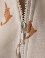 Sweatjacke - Allover-Print - weiß