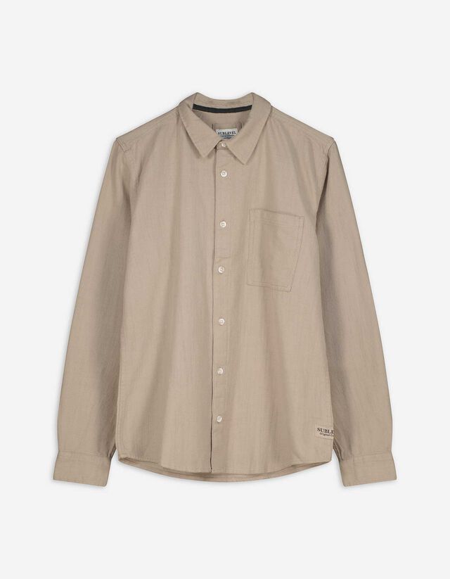 Chemise - Aspect lin - Vert clair