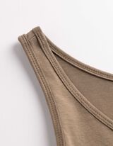 Top - Stretchanteil - braun