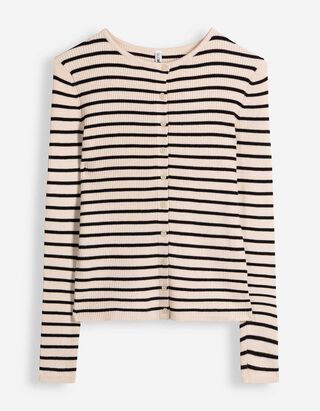 Cardigan - Texture c&ocirc;tel&eacute;e - beige