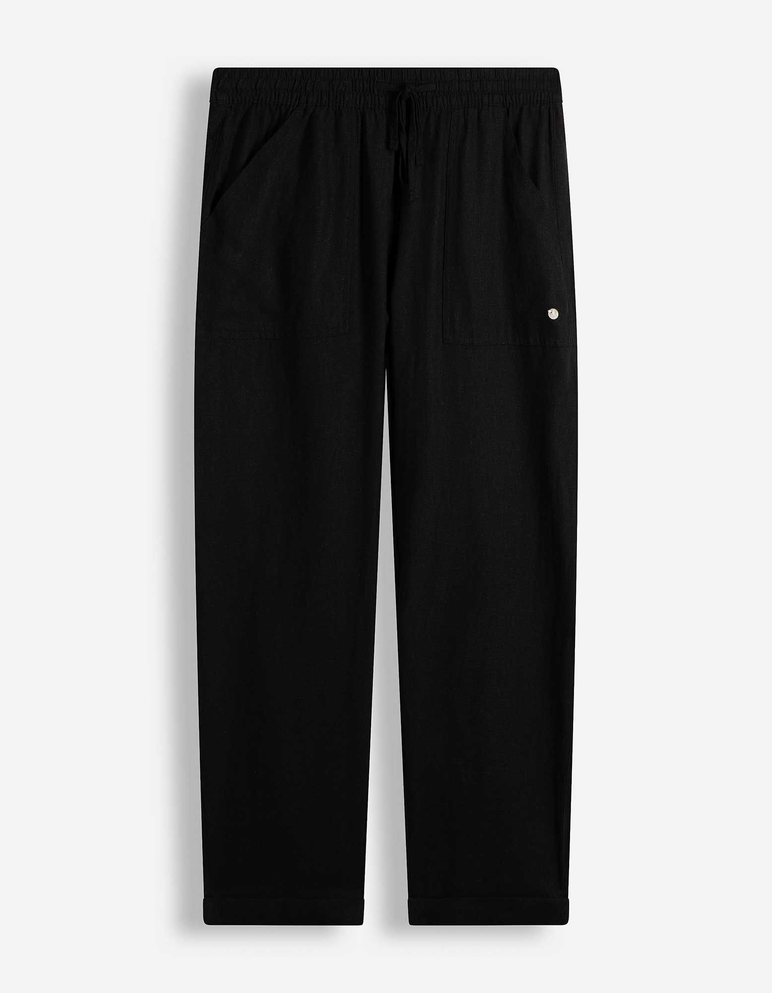 Hose - Leinen-Mix - Schwarz