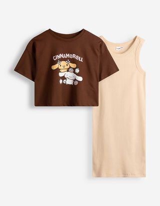 Set aus Shirt und Kleid - Cinnamoroll - Beige