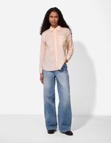 Hemdbluse - Soft-Touch - rosa