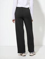 Broek - Contraststrepen - zwart