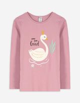Langarmshirt - Frontprint - lila