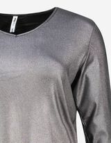 Majica dugih rukava - Svetlucava tkanina - sivo