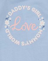 Body z długim rękawem - nadruk - jasny niebieski