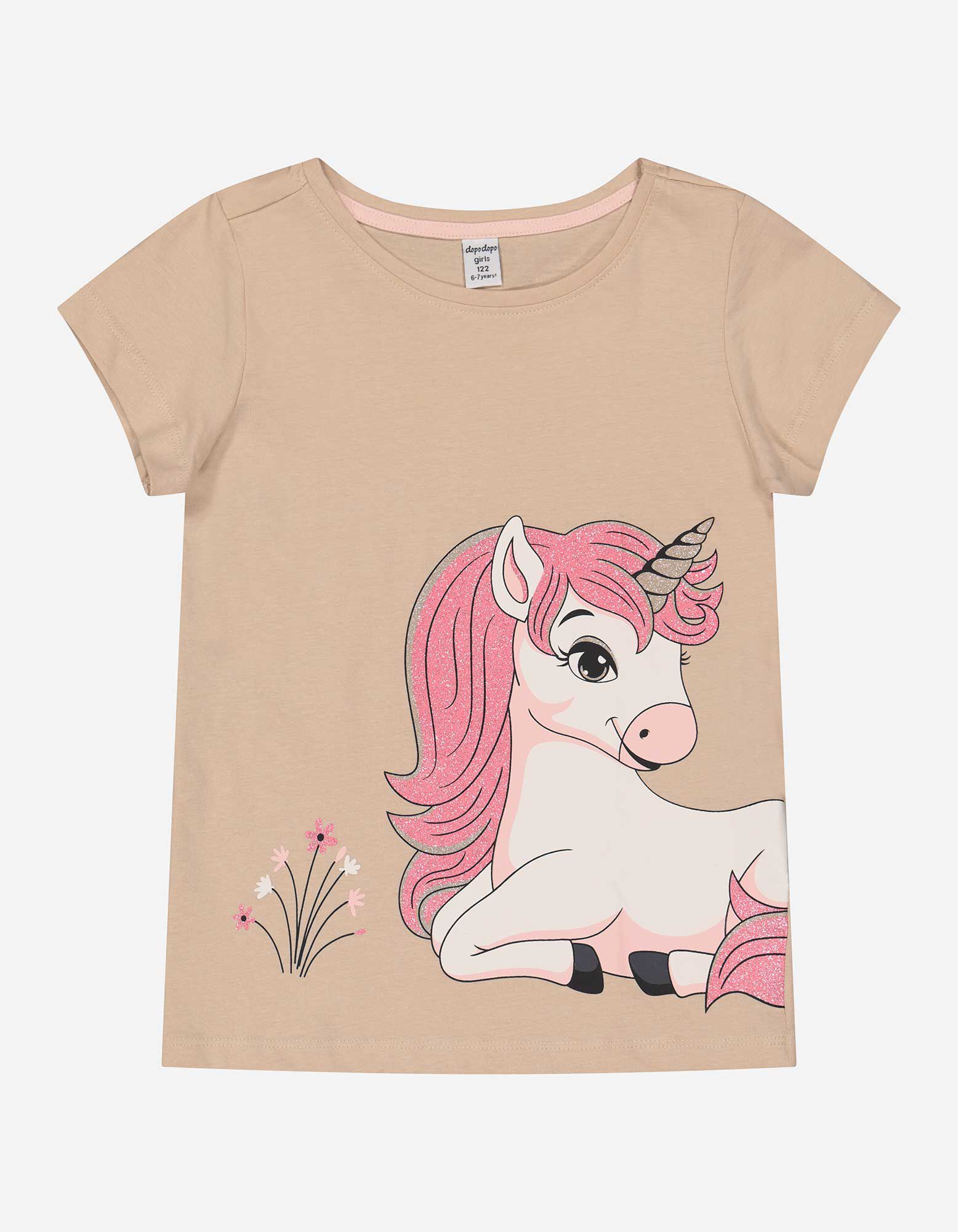 T-shirt - Glitterprint - beige