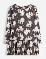 Kleid - Punktemuster - Dunkelgrau