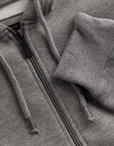 Veste molletonn&eacute;e - Capuche &agrave; cordon - Gris