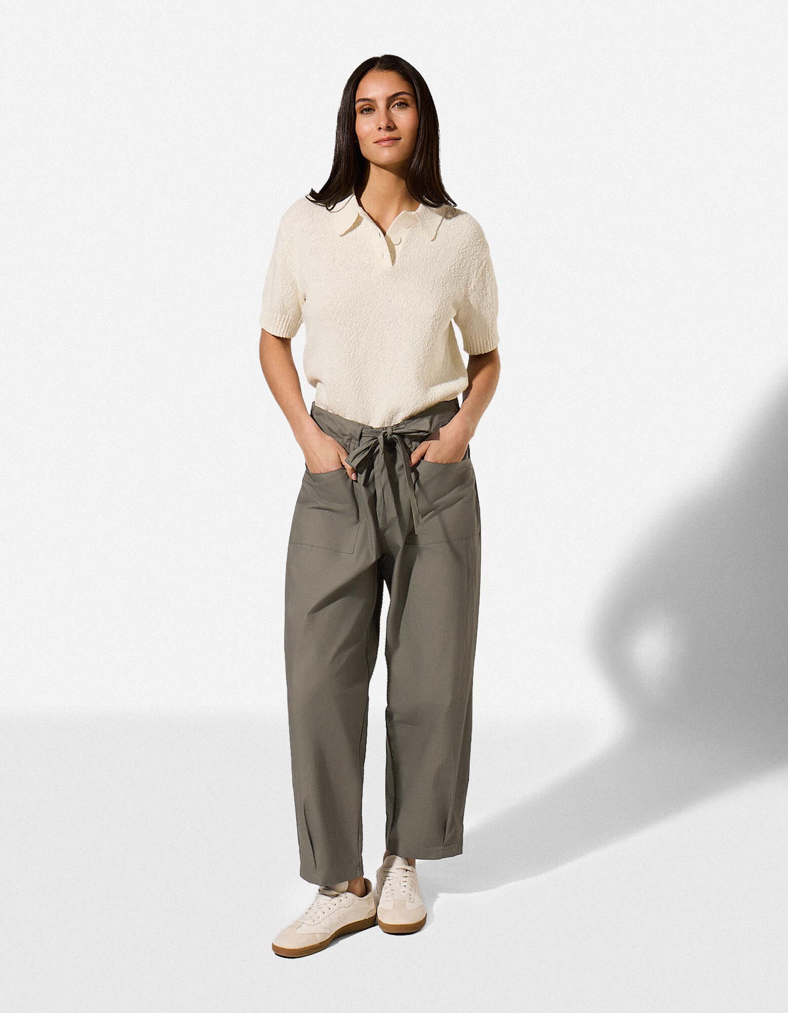 Broek - Geweven stof - groen