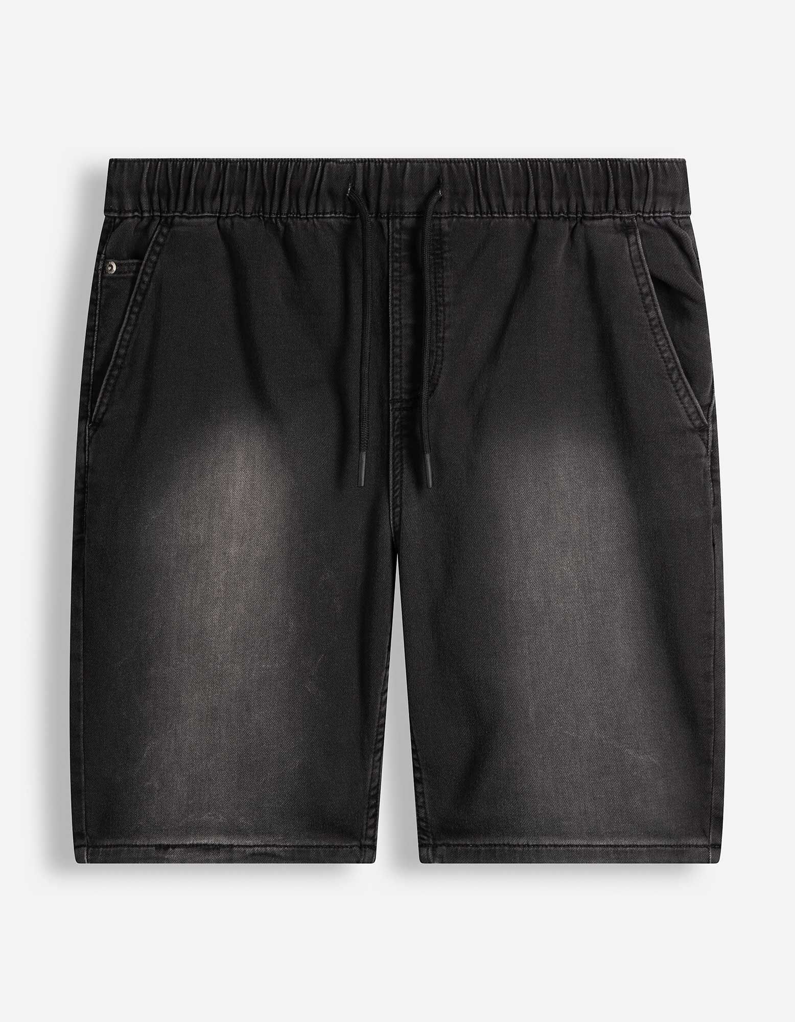 Jeansshorts - Jogger Fit - Grau