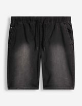 Jeansshorts - Jogger Fit - Grau