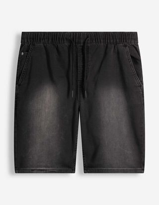 Jeansshorts - Jogger Fit - Grau