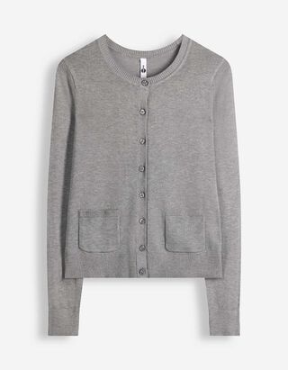 Strickjacke - Knopfleiste - Grau