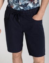 Kraće chino hlače - Vrpca u visini struka - tamno plava