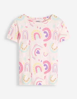 T-Shirt - Allover-Print - rosa